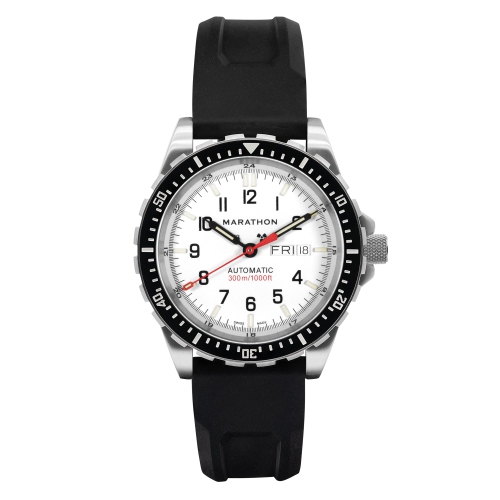 MARATHON-Arctic Edition Jumbo Day/date automatique sur ensemble de 3 bracelets en caoutchouc noirs 41&nbsp;mm