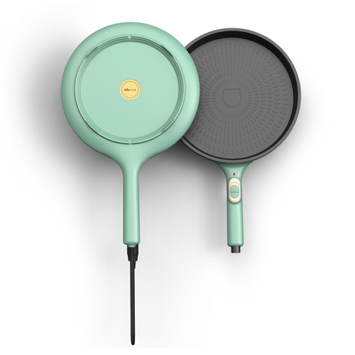 Bear Electric Double Sided Crepe/Pancake Grill Pan DBC-D15G2, Electric Griddle, Detachable Multifunctional Pan, 11.8" Glass Cover