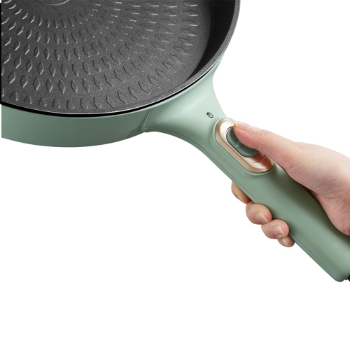 Bear Electric Double Sided Crepe/Pancake Grill Pan DBC-D15G2, Electric Griddle, Detachable Multifunctional Pan, 11.8" Glass Cover