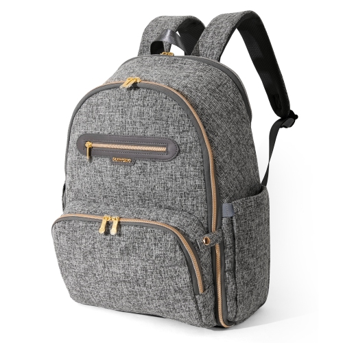 SUNVENO  Tweed Foldable Diaper Bag Backpack