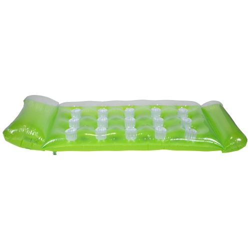Inflatable 15-Pocket Swimming Pool Lounge - 64.75" - Green