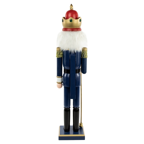 24" Blue and Gold Christmas Nutcracker King with Scepter