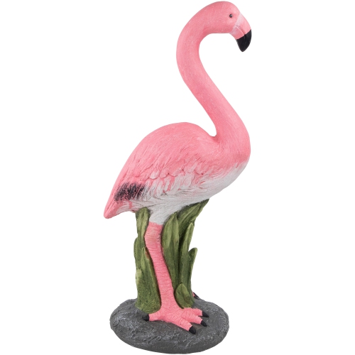 25" Standing Pink Flamingo Outdoor Garden Statue