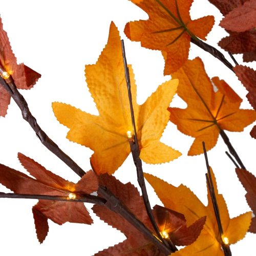 6' Pre-Lit LED Artificial Maple Fall Harvest Tree- Clear LED Lights