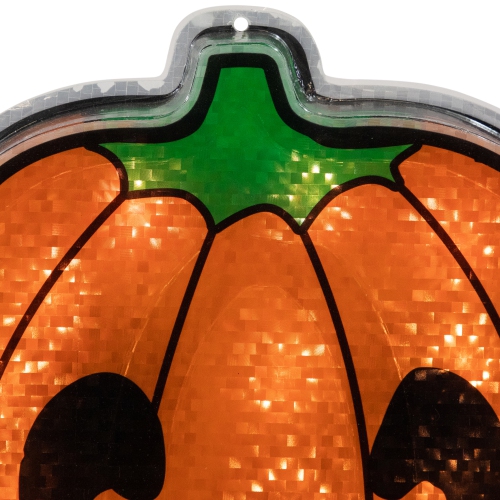 Lighted Jack O' Lantern Halloween Window Decoration - 13.5"