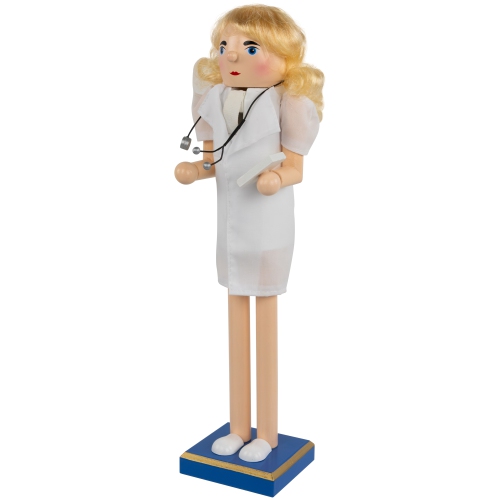 15" Nurse Christmas Nutcracker with Stethoscope