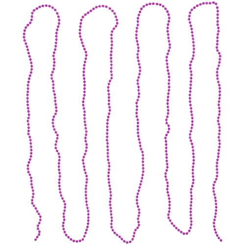 Shiny Beaded Christmas Garland -15' x .25" - Pink - Unlit