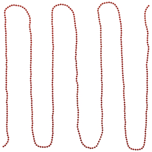 Shiny Metallic Faceted Beaded Christmas Garland - 15' x .25" - Red