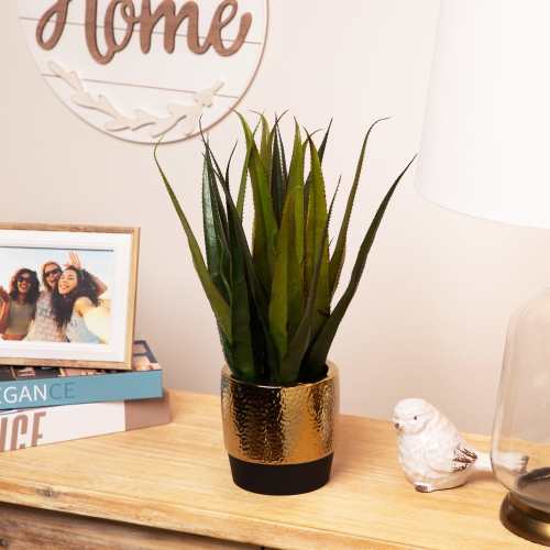 Artificial Agave Succulent Plant in a Textured Pot - 17"