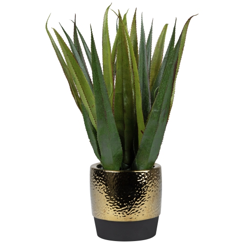 Artificial Agave Succulent Plant in a Textured Pot - 17"