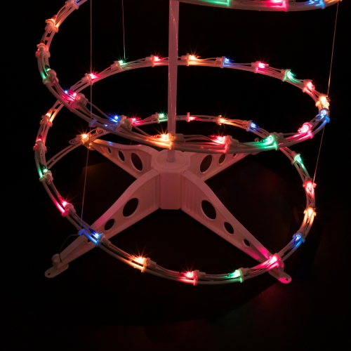 Pre-Lit Spiral Outdoor Christmas Tree Yard Decoration - 6' - Multi-Color Lights