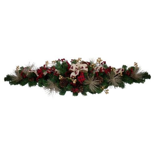52" Berries and Bows Artificial Christmas Swag - Unlit