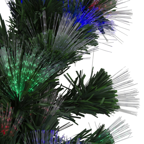 Multi-Function Color Changing Fiber Optic Artificial Pine Christmas Wreath - 24"