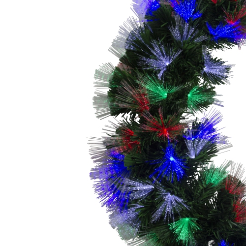 Multi-Function Color Changing Fiber Optic Artificial Pine Christmas Wreath - 24"
