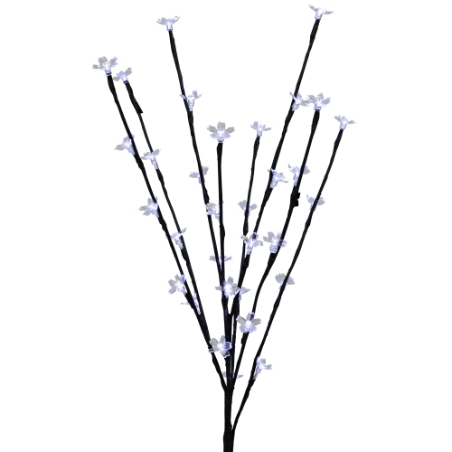 Pre-Lit Cherry Blossom Artificial Tree Branches - 2.5' - Pure White LED Lights - Set of 3