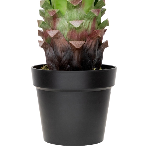 Real Touch Green Artificial Agave Succulent Plant In a Black Pot - 30.5"