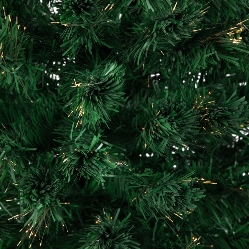 Arbre de Noël artificiel illuminé en fibre optique changeant de couleur moyenne - 6 pi