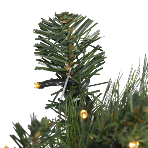 6' x 12" Pre-Lit Plaid Bows and Red Berries Artificial Christmas Garland - Warm White Lights