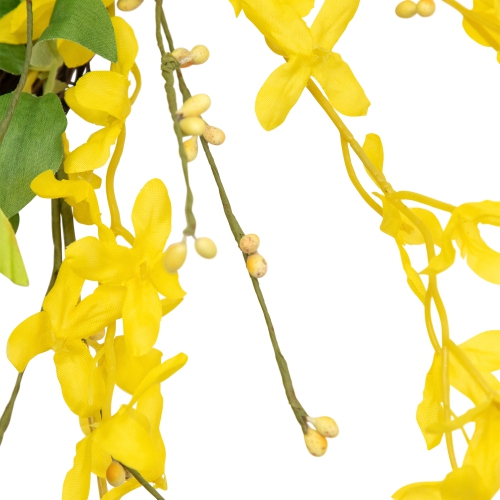 Forsythia Artificial Spring Floral Wreath - 20" - Yellow
