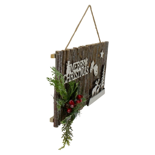 16" Rustic "Merry Christmas" Wall Sign
