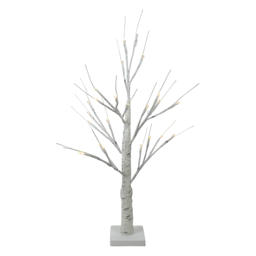 NORTHLIGHT  Led Lighted Twig Christmas Tree Decoration - 24" - Warm In White