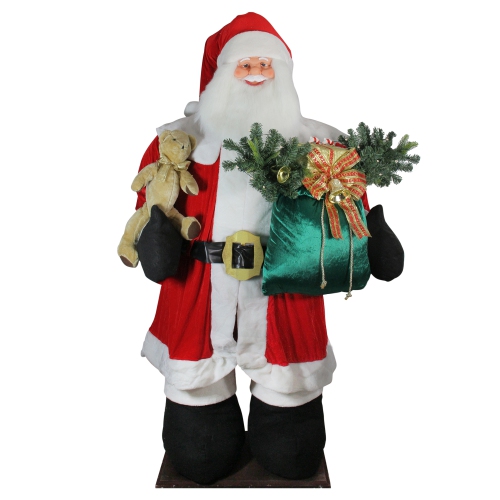 LED Lighted and Musical Inflatable Santa Claus Commercial Christmas Figurine - 8'