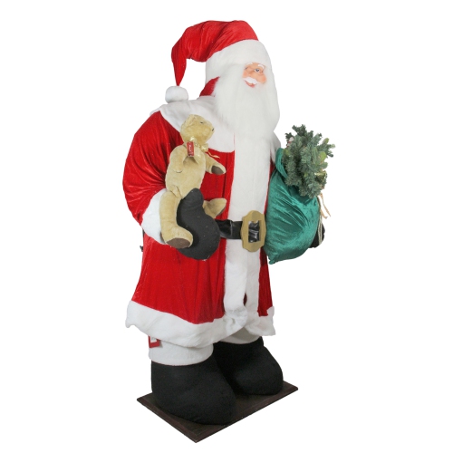 LED Lighted and Musical Inflatable Santa Claus Commercial Christmas Figurine - 8'