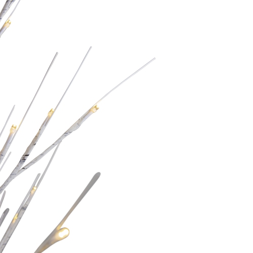 LED Lighted Christmas Birch Twig Tree Outdoor Decoration - 6' - Warm White Lights