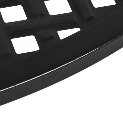 Outsunny 42" Round Outdoor Dining Table for 4 Persons, Metal Patio Dining Table with Umbrella Hole and Steel Frame for Backyard, Lawn, Balcony, Pool,