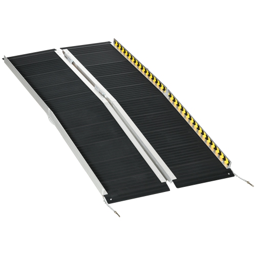 HOMCOM  5Ft Wheelchair Ramp Scooter Mobility Non-Skid Pvc Layering Portable Foldable Aluminium