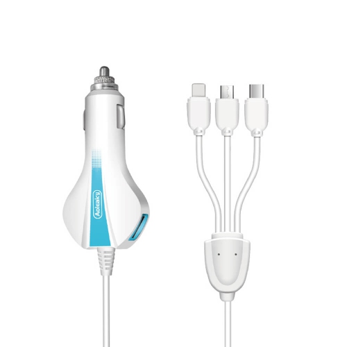 Aolike 5012 QC3.0 Dual USB Fast Charge One Drag Three Universal Car Charger