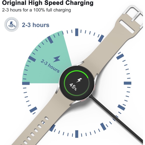Charger Cable for Samsung Galaxy Watch 6/6 Classic/5/5 Pro, Galaxy Watch 4/3/Active 2/Active, Replacement USB Charging Cable Dock Stand for Samsung