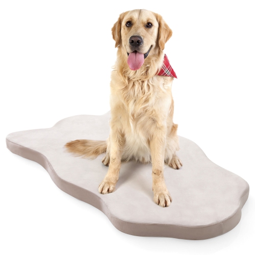 GYMAX  Dog Sleeping Mat Waterproof Dog Crate Pad Bed Mat With Memory Foam Support