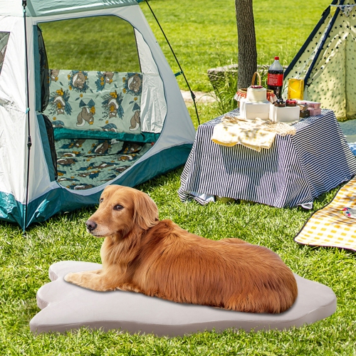 Gymax Dog Sleeping Mat Waterproof Dog Crate Pad Bed Mat with Memory Foam Support