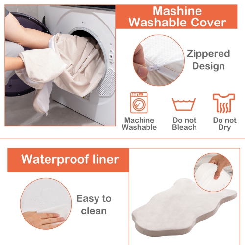 Gymax Dog Sleeping Mat Waterproof Dog Crate Pad Bed Mat with Memory Foam Support