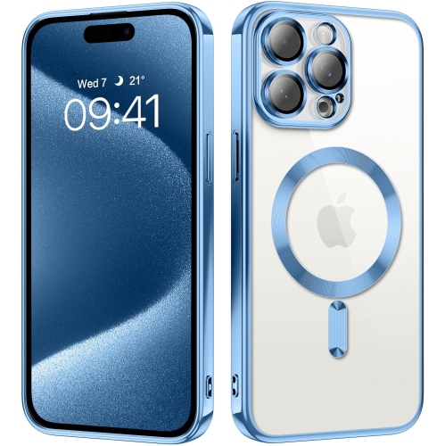 SUPERSHIELD  Apple Fitted Hard Shell Case With Magsafe for Iphone 15 Pro - In Light Blue