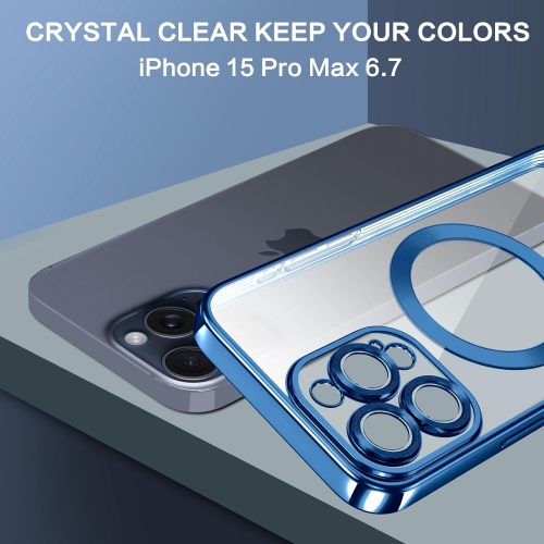 Supershield Apple Fitted Hard Shell Case with MagSafe for iPhone 15 pro - Light Blue