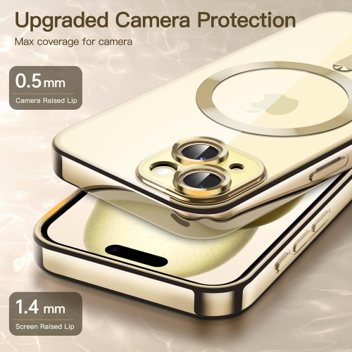 Supershield Apple Fitted Hard Shell Case with MagSafe for iPhone 15 Pro Max - Gold