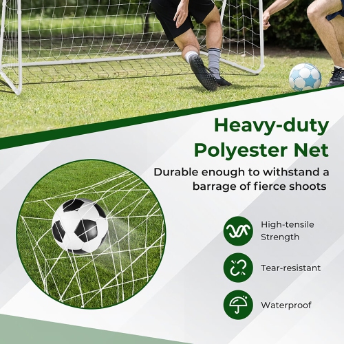 Gymax 5FT x 7FT Soccer Goal W/All-weather Net for Kids Backyard Training Fast Set-Up