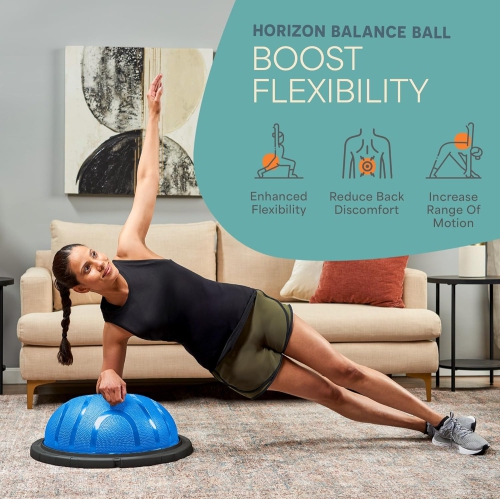 LifePro Half Exercise Ball Trainer: Balance Ball for Exercise, Stability Ball Trainer - Full Body Workout, Physical Therapy - Half Exercise Ball for
