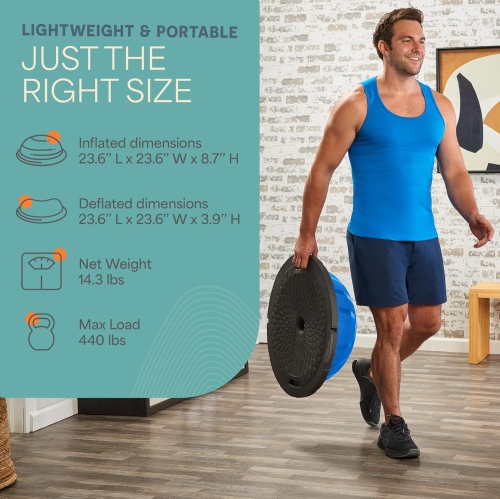 LifePro Half Exercise Ball Trainer: Balance Ball for Exercise, Stability Ball Trainer - Full Body Workout, Physical Therapy - Half Exercise Ball for