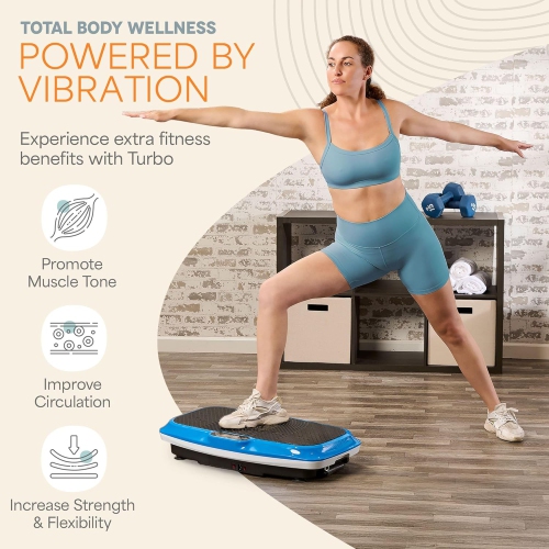 LifePro Turbo 3D Vibration Plate Exercise Machine with Magnetic Acupoints – Dual-Motor Vibrating Plate for Recovery, Lymphatic Drainage, Muscle