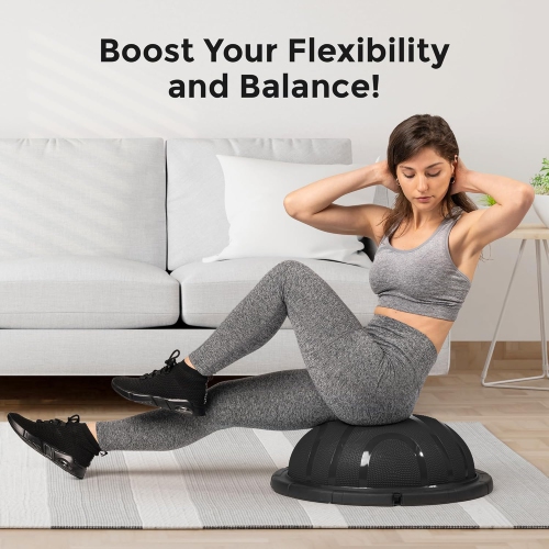 LifePro Half Exercise Ball Trainer: Balance Ball for Exercise, Stability Ball Trainer - Full Body Workout, Physical Therapy - Half Exercise Ball for