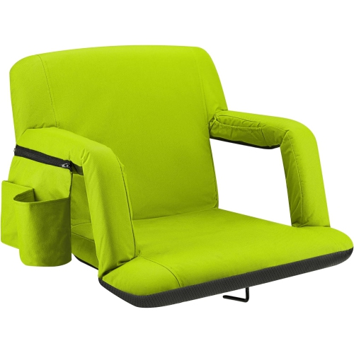 ALPCOUR  Wide Reclining Stadium Seat - Waterproof, Extra Thick Padding - In Lime
