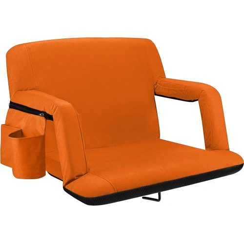 Fauteuil de stade inclinable très large Alpcour - étanche, rembourrage très épais - Orange