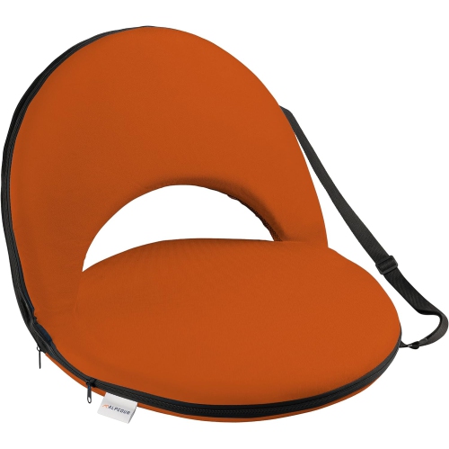 Alpcour Reclining Stadium Seat - Waterproof, 6-Position Comfort - Orange