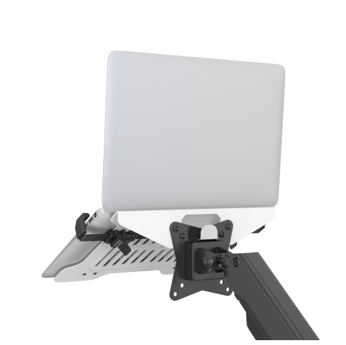 SHOPPINGALL Laptop Mount Tray for Monitor Arms and Stands | Notebook Arm Mount Tray Fits 75 x 75 and 100 x 100 VESA Mount Holes Fully Secures Laptop