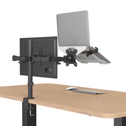 SHOPPINGALL Laptop Mount Tray for Monitor Arms and Stands | Notebook Arm Mount Tray Fits 75 x 75 and 100 x 100 VESA Mount Holes Fully Secures Laptop