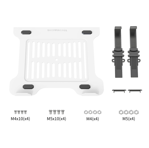 SHOPPINGALL Laptop Mount Tray for Monitor Arms and Stands | Notebook Arm Mount Tray Fits 75 x 75 and 100 x 100 VESA Mount Holes Fully Secures Laptop
