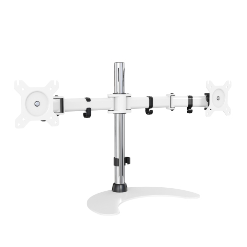 SHOPPINGALL  Dual Lcd Led Monitor Mount Stand With 2 Adjustable Arms for 13"-32" Monitors With 3 Mounting Options In The Box - Sa-D29S-White
